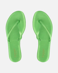 Elmas Green Satin Toe Post Sandals