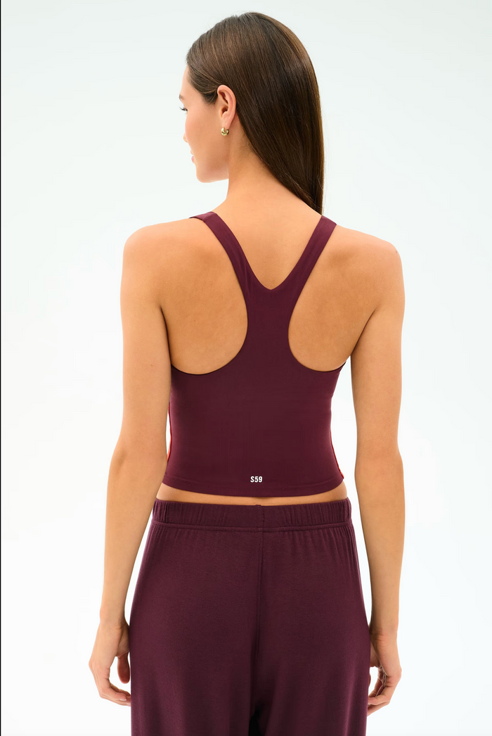 Ella Airweight Tank in Dark Cherry/Valencia
