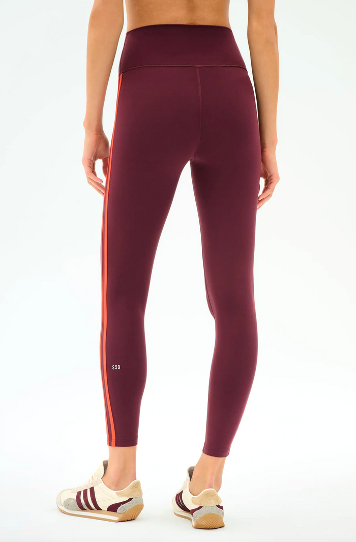 Ella High Waist Airweight 7/8 Dark Cherry/Valencia