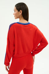 Ellie Fleece V Neck Sweatshirt
