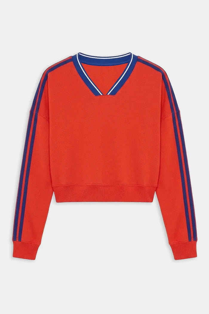 Ellie Fleece V Neck Sweatshirt