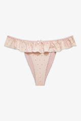 Eyelet Dot Ruffle Bikini Bottom