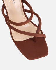 Wosha Brown Lycra Mules