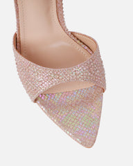 Reef Nude Glitter Snake Droplet Mule Sandals