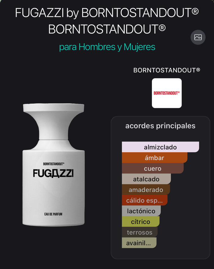 Fugazzi Eau de Parfum BORNTOSTANDOUT® (Preventa)