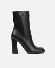 Garfield Black Square Toe Ankle Boots