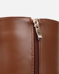 Garfield Tan Square Toe Ankle Boots