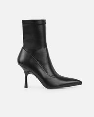 Garrett Black Stretch Sock Boots