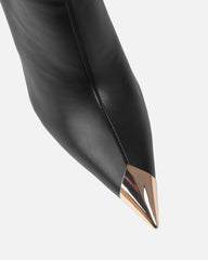 Garry Black Stiletto Heeled Boot With Toe Cap