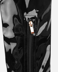 Vermont Black Patent Stretch Over The Knee Boots