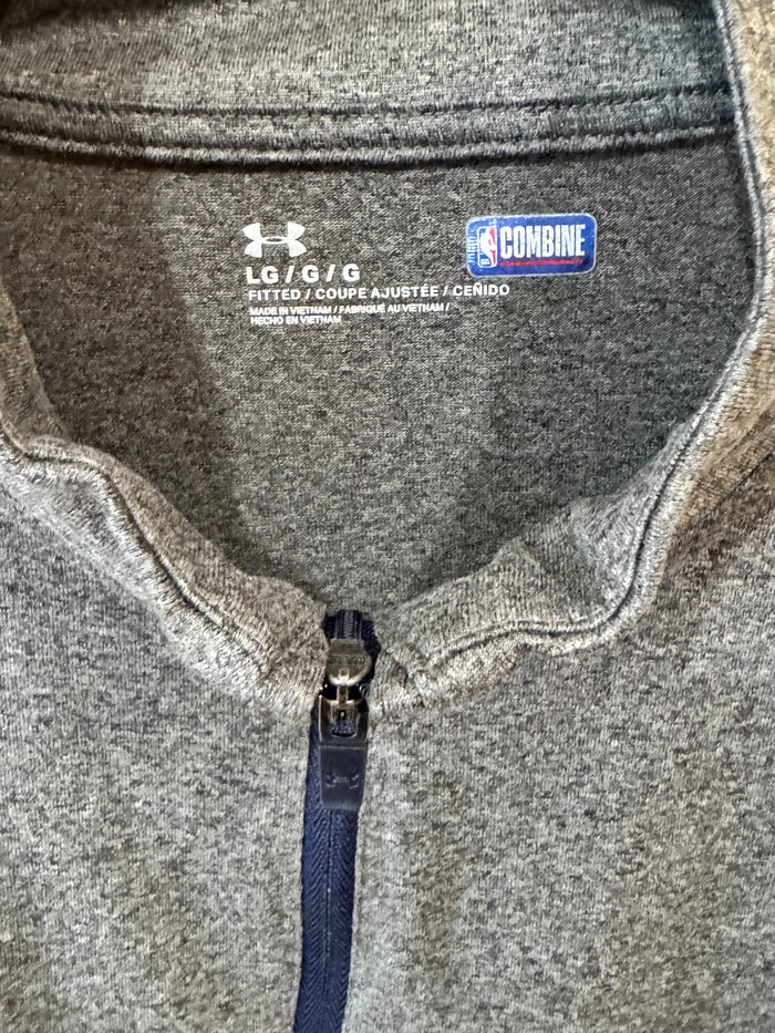 Gray Under Armour Washington Wizards NBA Combine quarter-zip pullover size large