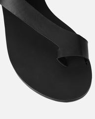 Gypsy Black Toe Loop Flat Sandals