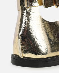 Gypsy Gold Metallic Toe Loop Flat Sandals