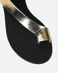 Gypsy Gold Metallic Toe Loop Flat Sandals