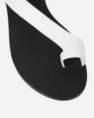 Gypsy White Toe Loop Flat Sandals