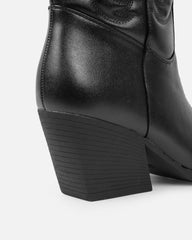 Joseph Black Calf Western Boots