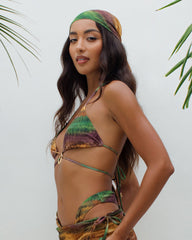 Kala Animal Print Mesh Headscarf