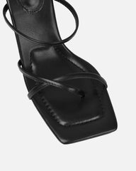 Jayana Black Strappy Mules