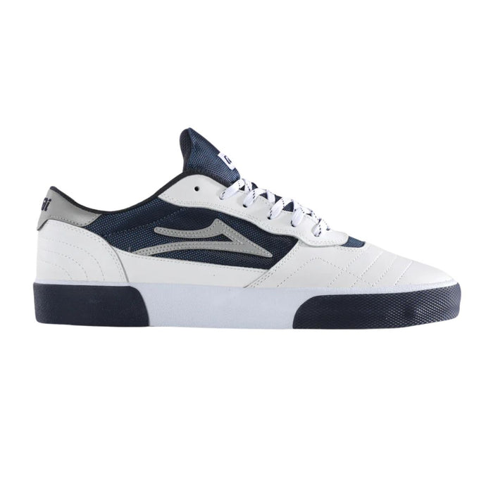 Lakai Cambridge White Leather Navy Reflective