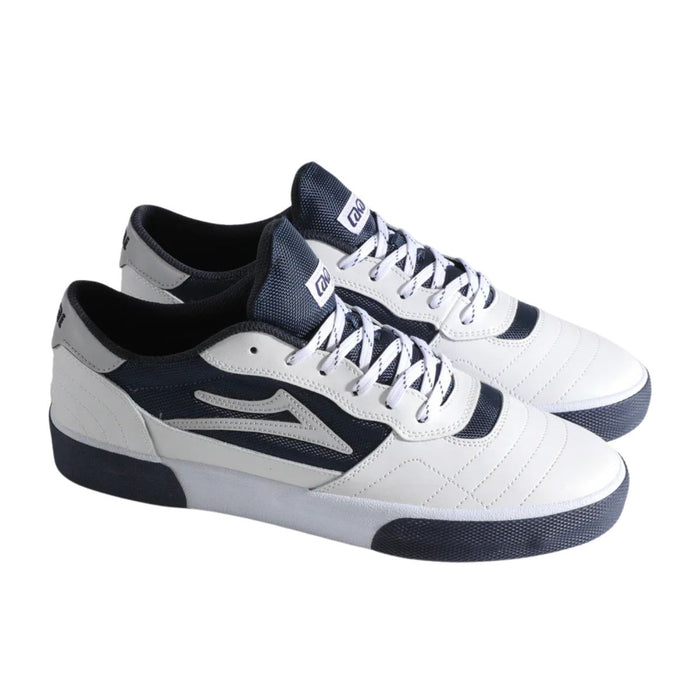 Lakai Cambridge White Leather Navy Reflective