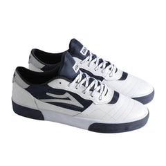 Lakai Cambridge White Leather Navy Reflective