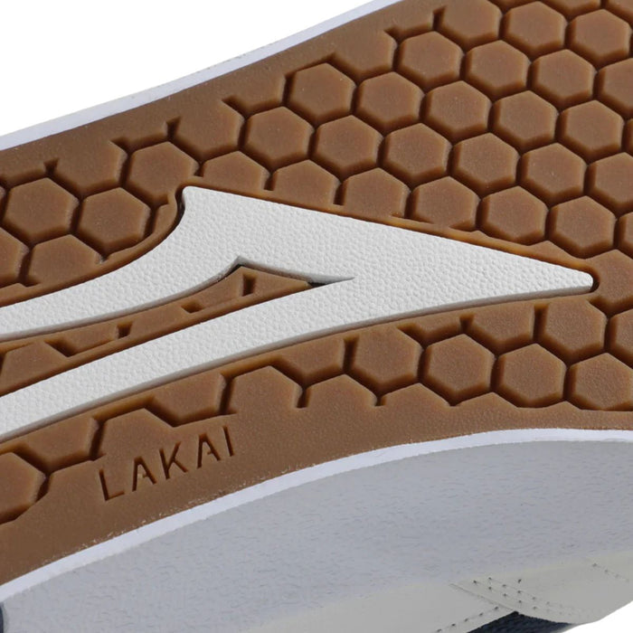Lakai Cambridge White Leather Navy Reflective