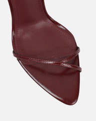 Layne burgundy strappy heeled sandals