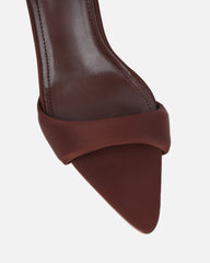Lolly Brown Lycra Padded Mules