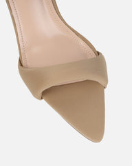 Lolly Nude Lycra Padded Mules