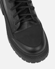 Luke Black Lace Up Chunky Boots