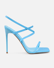 Macenna Blue Lycra Heeled Sandals
