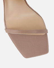Macenna Nude Lycra Heeled Sandals