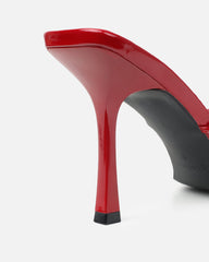 Danique Red Patent Mules