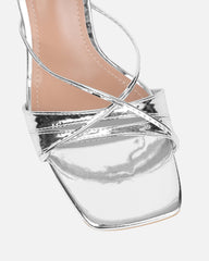 Danique Silver Mirror Mules
