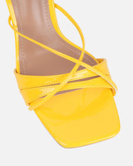 Danique Yellow Patent Mules