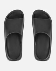 Malu Black Flatform Chunky Moulded Sliders