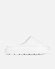 Malu White Flatform Chunky Moulded Sliders