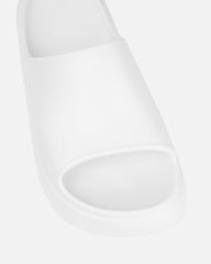 Malu White Flatform Chunky Moulded Sliders