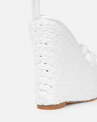 Monii White Espadrille Wedges