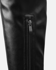 Remmie Black Stretch Chunky Over The Knee Boots