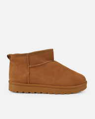 Oliver Tan Faux Suede Mini Boots