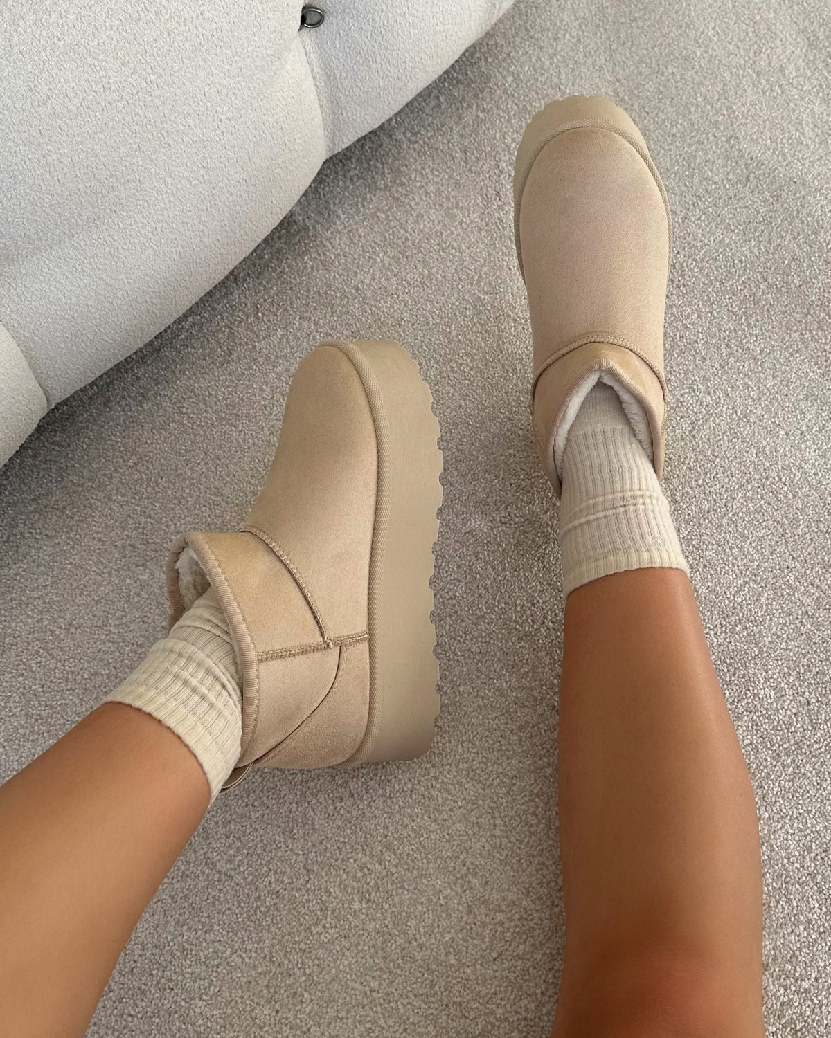 Olly Oat Faux Suede Platform Boots