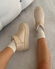 Olly Oat Faux Suede Platform Boots