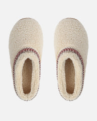 Oscar Beige Teddy Faux Fur Flatform Slides