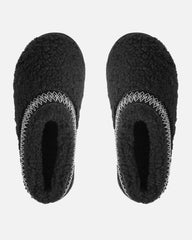 Oscar Black Teddy Faux Fur Flatform Slides