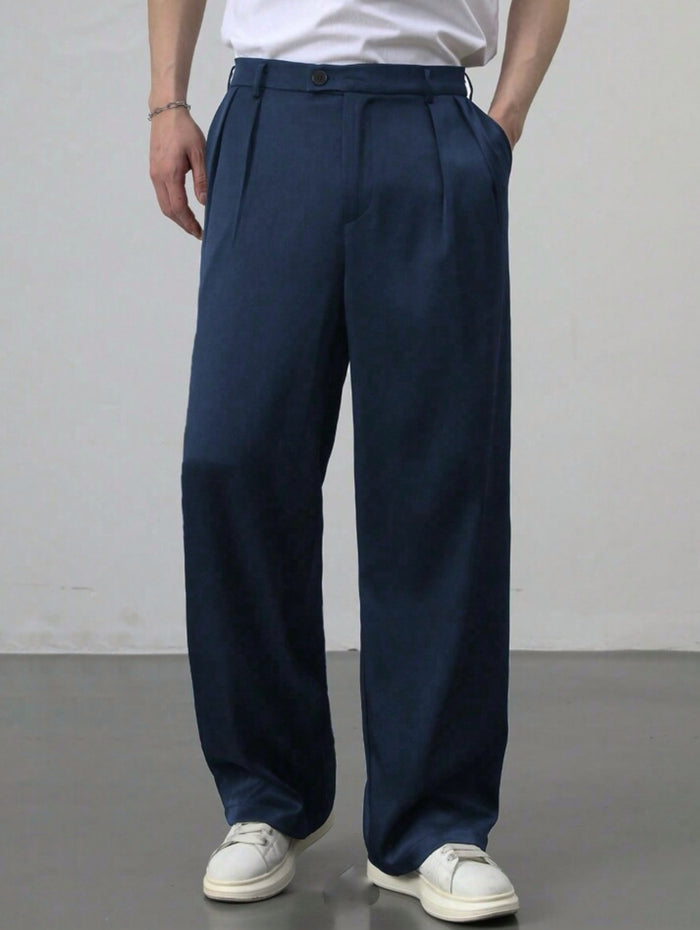 Pantalón lino botón