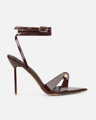 Ebby Chocolate Brown Patent Stiletto Heels