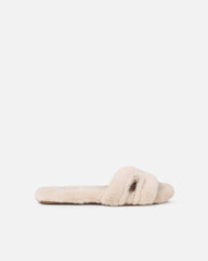 Polaris Beige Faux Fur Slippers