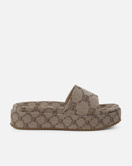 Rocco Brown Monogram Sliders