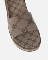 Rocco Brown Monogram Sliders